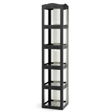 Estante rotativa 36,5 x 36 x 108 cm economia de espaço design moderno em PP