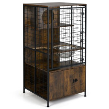 Armário para animais multi-níveis 60 x 60 x 125 cm com armário bloqueável de design moderno