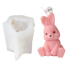 Beau moule en résine en forme de lapin,-Incline la tête et s
