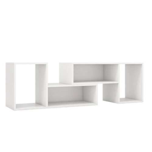 Console de TV com prateleiras moduláveis e design minimalista para televisores de até 60 polegadas