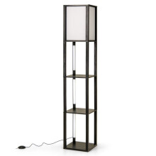 Vloerlamp met planken 29 x 29 x 163 cm verstelbare verlichting gezellige sfeer