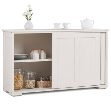 Buffet de cozinha com 2 portas deslizantes 106,7 x 33 x 62 cm de grande capacidade