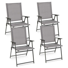Set di 4 sedie da giardino pieghevoli 62 x 58 x 96 cm comfort ergonomico