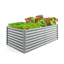 Jardinière 180 x 95 x 60 cm grande capacité fond ouvert assemblage facile en métal
