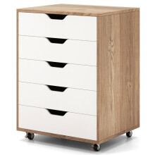 Caisson mobile 49 x 40 x 65 cm 5 cassetti ripostiglio pratico in legno composito