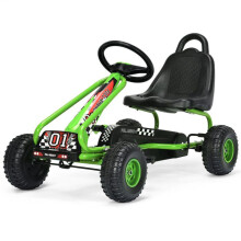 Kart à pédales pour enfants 92 x 50 x 53 cm siège réglable freins à
