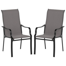Set di 2 sedie da giardino 56 x 73 x 101 cm comfort ergonomico struttura