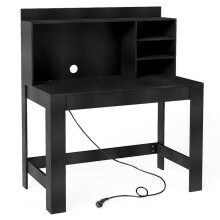 Scrivania per computer con libreria 108 x 60 x 125 cm con presa multipla integrata design moderno in