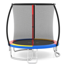Buitentrampoline 244 x 240 x 60 cm met veiligheidsnet en roestvrijstalen ladder