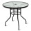Runder Gartentisch 80 x 80 x 72 cm mit Schirmloch Design 1