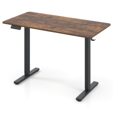 Scrivania elettrica ergonomica altezza regolabile 120 x 60 x 73-118 cm con 3 memorie design rustico