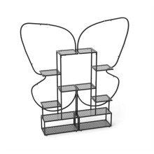 Set van 2 metalen plantenrekken 56 x 26 x 185 cm ondersteuning