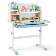 Scrivania per bambini regolabile in altezza 80 x 51 x 88-110,5 cm ergonomica con spazio di archiviazione
