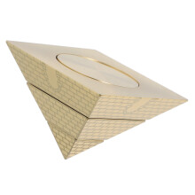 Mini Messing Pyramide Schreibtischdeko Mit Drehbarer Funktion Gold