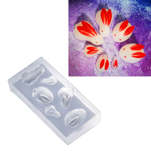 Versatile Rabbit Shaped Silicone Molds Flexible Sculpture Resin 1