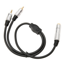 Audio-Anschluss RCA 6,35 mm auf 3,5 mm Weiblich zu Männlich, vergoldet, 1,6 ft