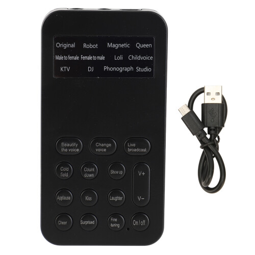 VC12 Mini-Stimmenverzerrer ABS 450mAh DC5V USB 3.5mm 1