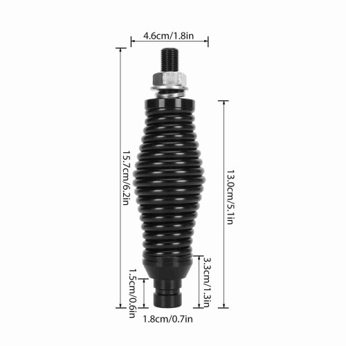 Supporto a molla per luce LED Whip per UTV ATV antenne CB 0,448-0,465 pollici 1