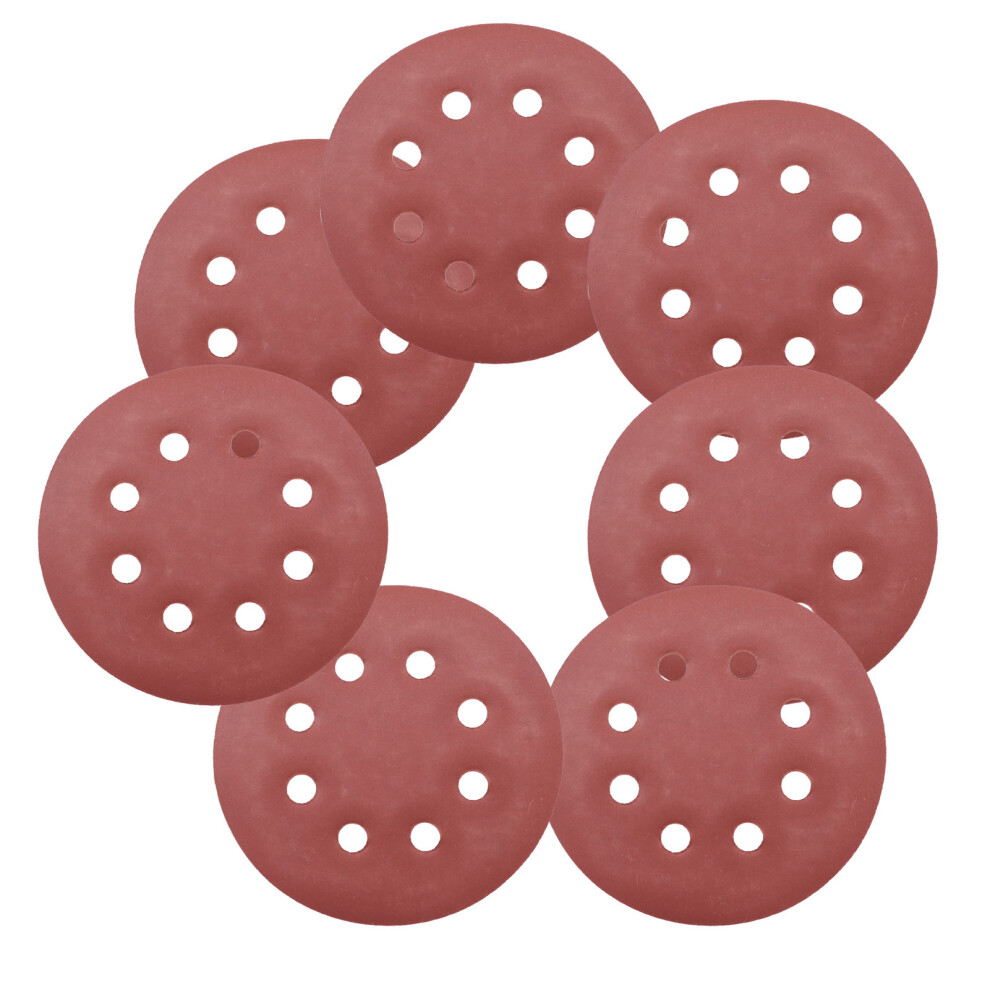 100Pcs 5In Sandpaper Discs Â 8 Holes, 10 Grits, Alumina Abrasive 4391369331659