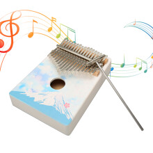 17 Keys Kalimba Thumb Piano for Beginners Kids Alloy Steel 18x13.5cm