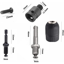 Sleutelloze boorkop voor elektrisch gereedschap, snelwisseladapter met 1/2-20UNF-aansluiting, zeer nauwkeurige schroefdraad, veilige verbinding