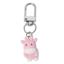 3D Flocking Dog Keychain Cute Animal Pendant Key Chain-calf