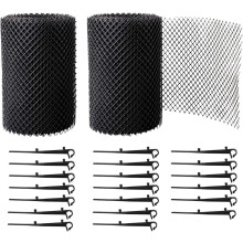 Satisfaction Guarantee Gutter Protection, Weather Resistant Leaf Filter For Easy Diy Installation, 2 Rolls Plastic Mesh Ensures Universal Fit