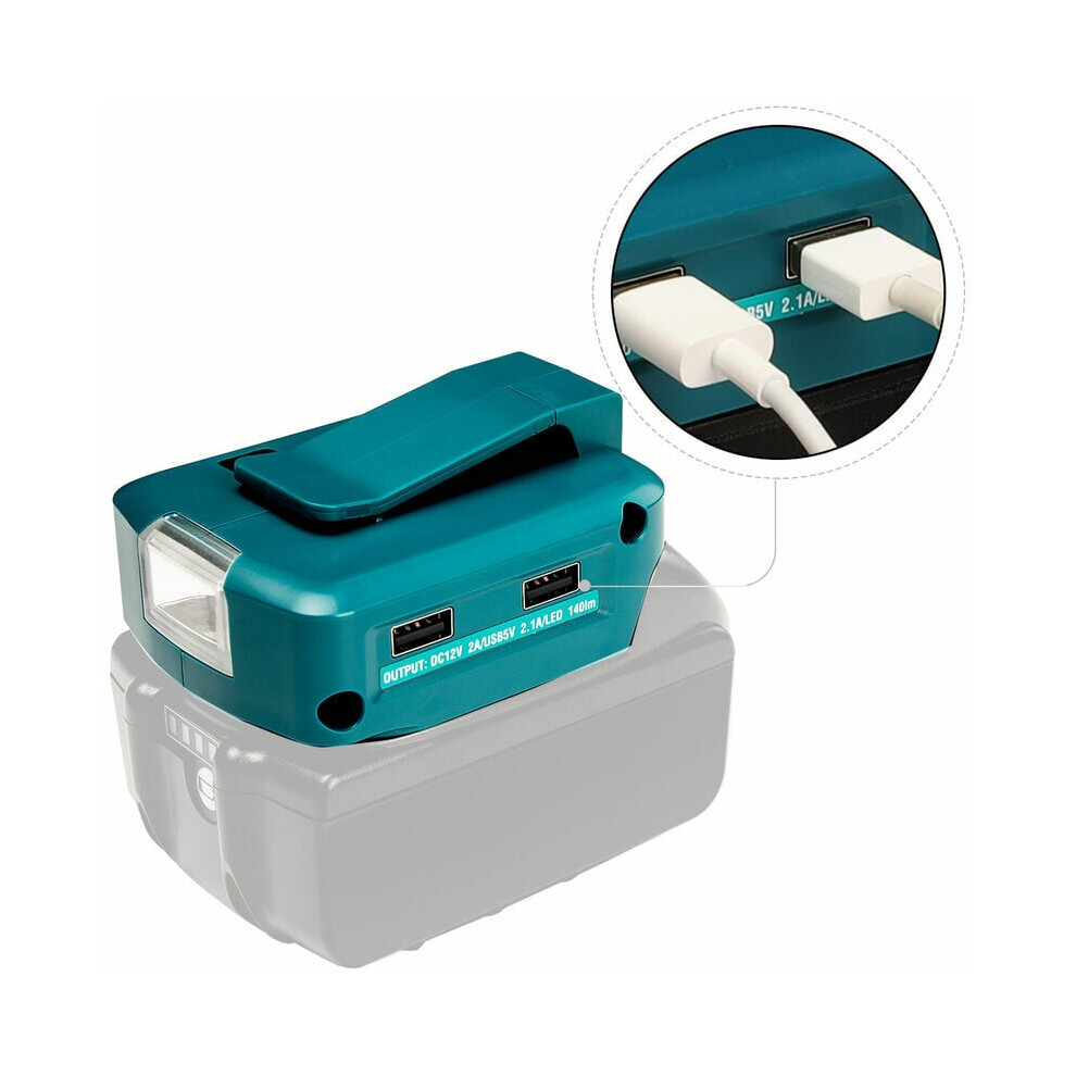 Battery Adapter For 18V Battery, Makita 14.4V To 18V Lithium Ion Usb Charger Adapter With Type-C Pd Power Source Charger And Led Light Design, 9169997054098