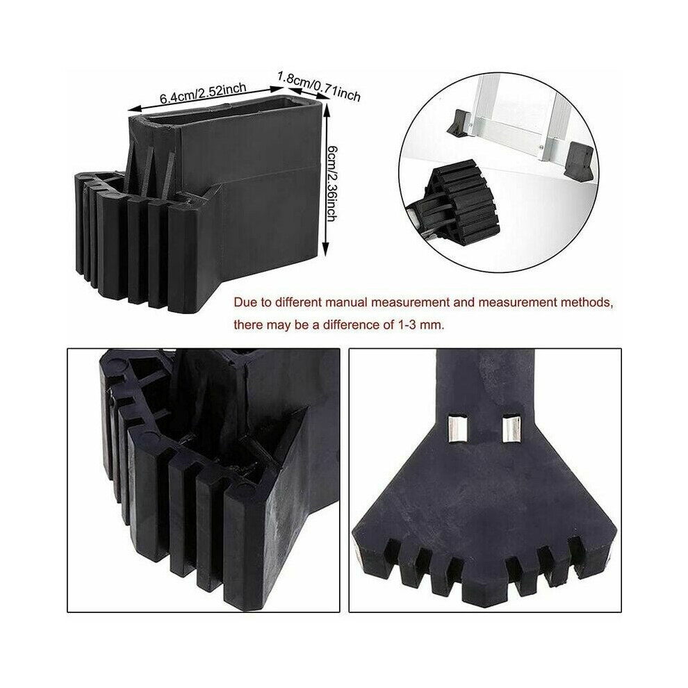 Ladder Safety Mat, Folding Ladder Leg Covers Enhance Stability, Strong Rubber Non Slip Feet Pads, Telescopic Ladder Foot Protectors For Optimal Grip 9169997054173