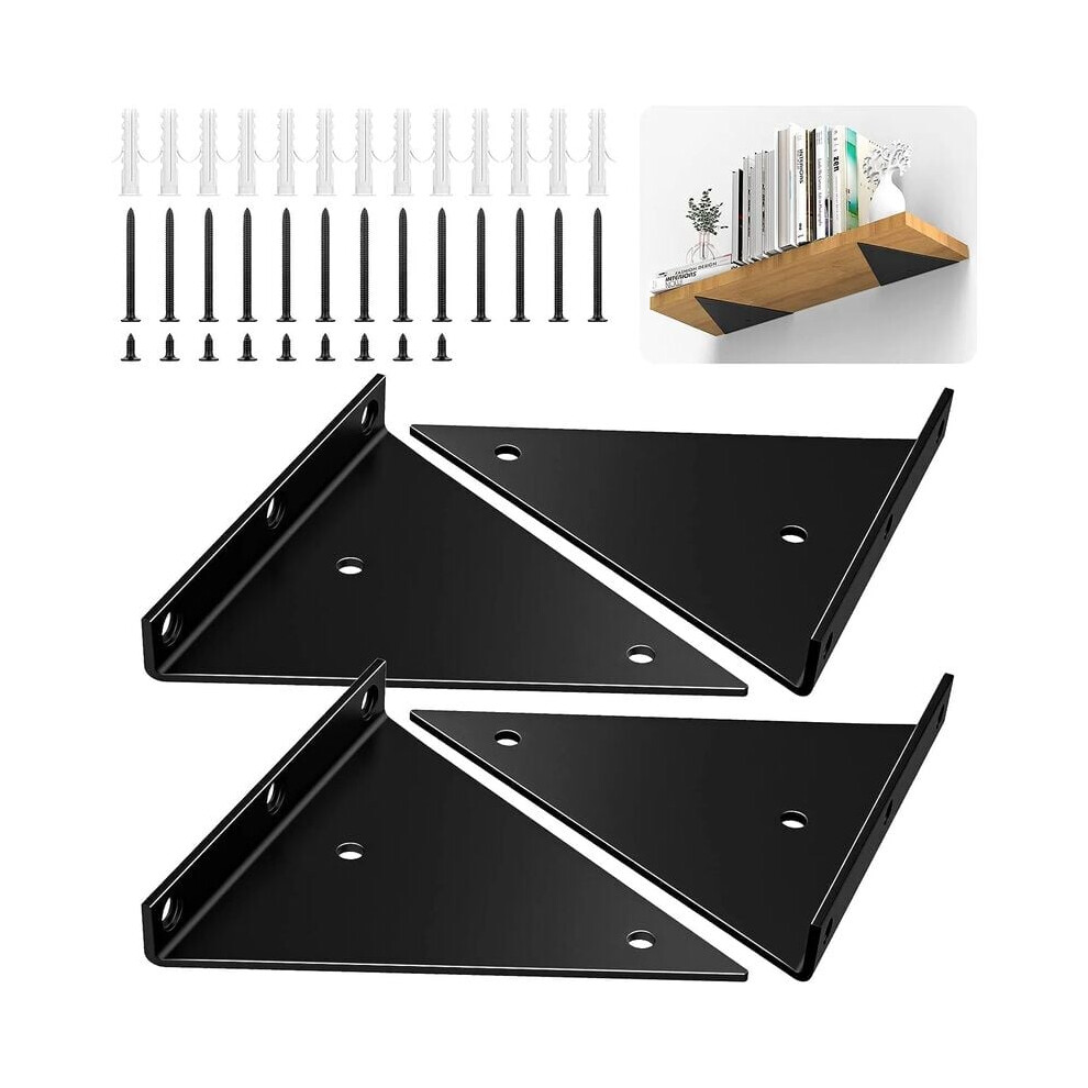 Invisible Design Shelf Bracket, Minimalistic Floating Shelf Bracket Offers Seamless Integration, High-Quality Iron Ensures Smooth Surface And 9128293020473