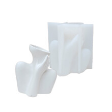 Creative Human Silicone Mould for Flower Pots Vase Mold-White