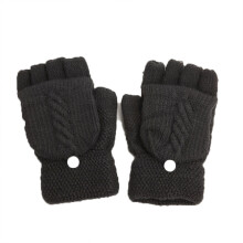 Hochwertige Strickhandschuhe, wandelbare fingerlose Fäustlinge mit sicherem Knopfverschluss, USB-beheizbare Handschuhe, ästhetisches Design, Halb-