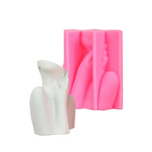 Human Body Flower Pots Mold Epoxy Resin Molds Pen Holder-Pink