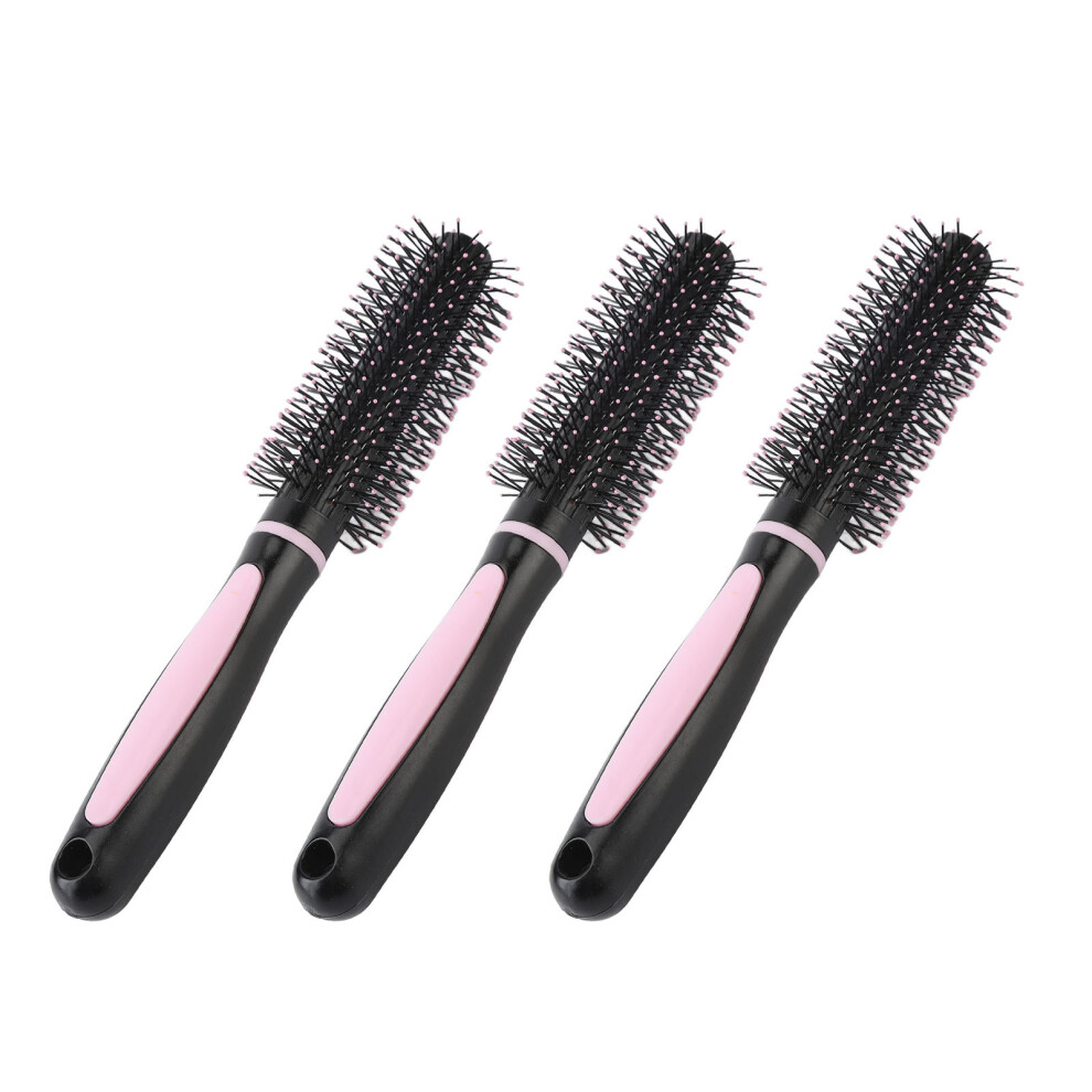 3pcs ABS Round Hair Brush Set for Blow Drying & Styling, Slipless Curling Comb