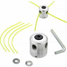 Leichtes Rasenmäherzubehör aus Aluminium, universell passender Trimmerkopf für schnellen Wechsel mittels Schraube, hocheffizientes Mähen und