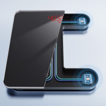 Balanza digital de alta precisión para el peso corporal, capacidad de peso extendida de hasta 180 kg/400 lbs con pantalla LCD retroiluminada de