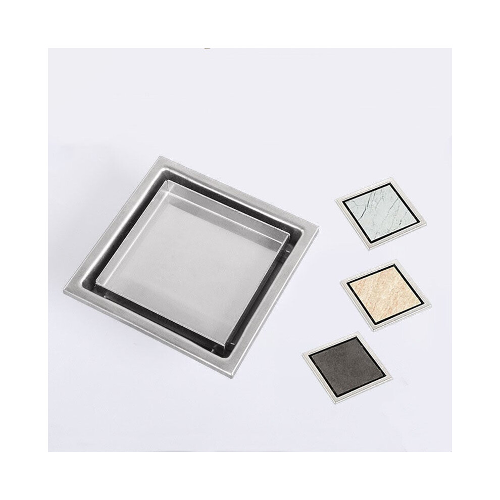 Square Shower Floor Drain, Innovative Invisible Design Sus 304 Stainless Steel Drainage Solution, High Flow Capacity For Bathroom Kitchen 9169997055286