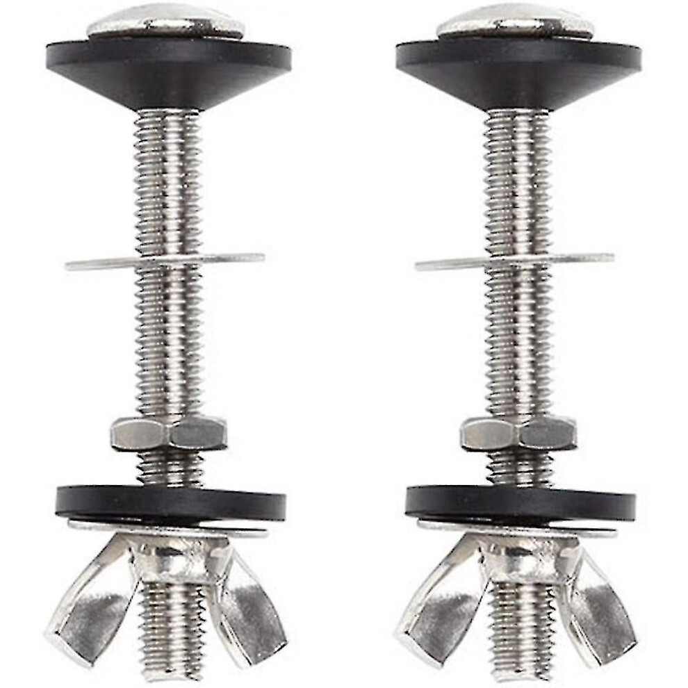 Toilet Bolts Set, 304 Stainless Steel Toilet Tank To Bowl Bolts With Rubber And Stainless Steel Washers, Easy Installation, Anti-Corrosion, Leak 9128293068284