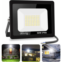 Εξωτερικός προβολέας LED για γκαράζ, 50W θερμό λευκό 3000K5000LM, προηγμένη απαγωγή