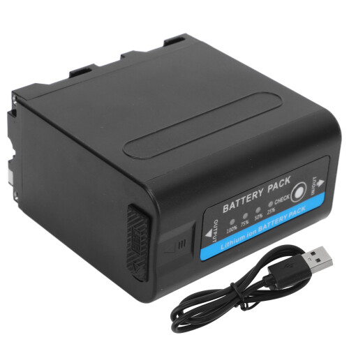 NP F980 Batteria da 7200mAh Type C USB per Videocamera e Luce LED 1