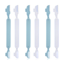 Kit de cuidados capilares com 6 peças, material em aço inoxidável para um barbear rente, espelho liso em ABS para facilitar o penteado e ampla
