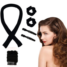 Antislip krultape van 100% echt mensenhaar, optimale kleurselectie voor een natuurlijke look, verstelbare haarknot met elastische band.