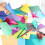 Εξατομικευμένα έργα Origami, σχέδιο 50 ζωηρών χρωμάτων σε φύλλα διπλής όψης για 5