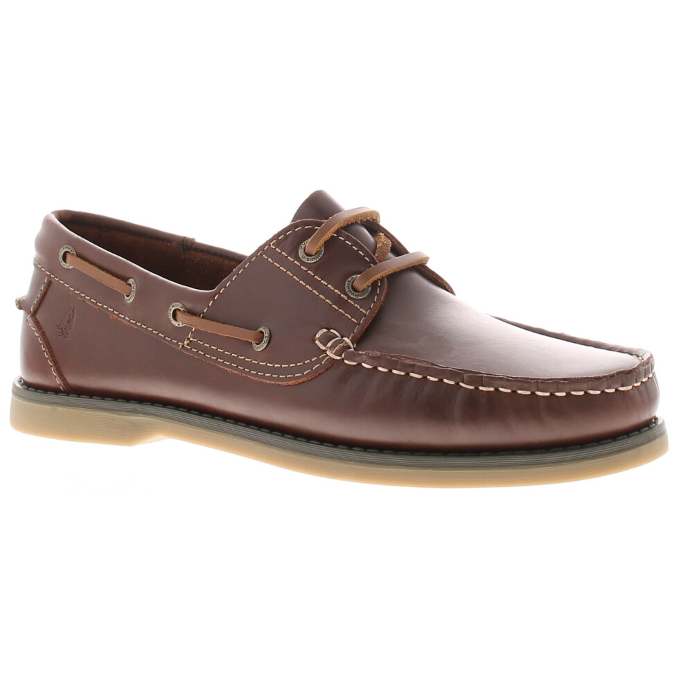 Hush Puppies Men's Brown Wilson Leather Boat Shoes Uk Size 6 - Image 4