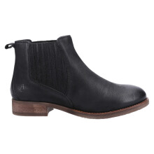 (Black, 6 (Adults')) Hush Puppies Womens Boots Ankle Edith Leather Slip On black UK Size