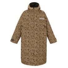 (Tan) Regatta Adults Changing Robe Zip Fastening Leopard pink UK Size