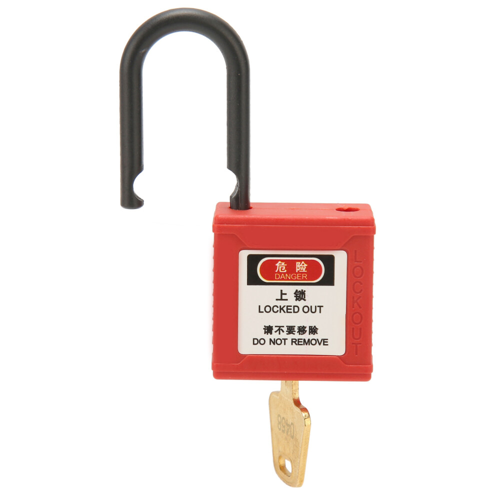Insulating Industrial Plastic Padlock Aluminum Lockout Safety Black/Red 8721369334941