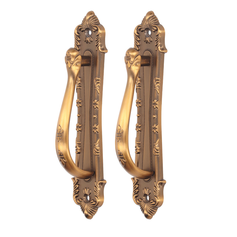 Rustproof Bronze Barn Door Handles 2Pcs Heavy Duty For Wooden Gates & Wardrobes 8481369335217