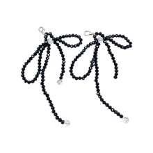 Elegante strik schoen ornament kristal schoen Dangler-Zwart
