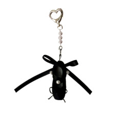 Balletschoen sleutelhanger hanger met parels-Zwarte sectie 1